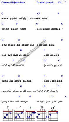 piano notes for sinhala songs
